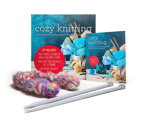 Cozy Knitting Kit: Master basic skills and techniques easily through step-by-step instruction – Kit