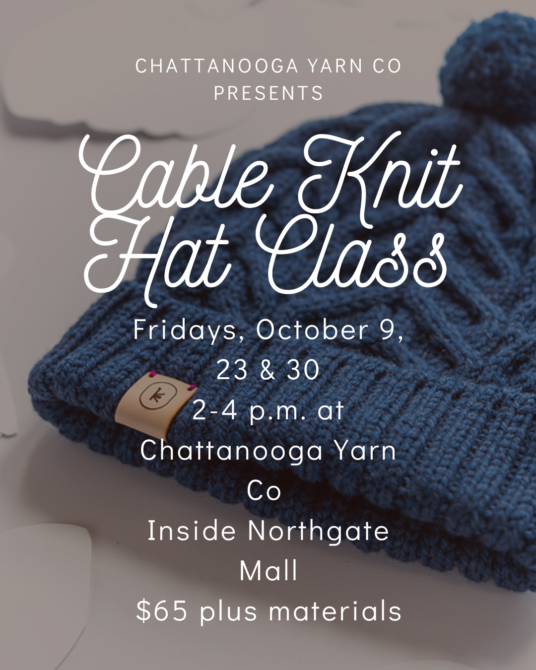 Cable Knit Hat Class with Dana