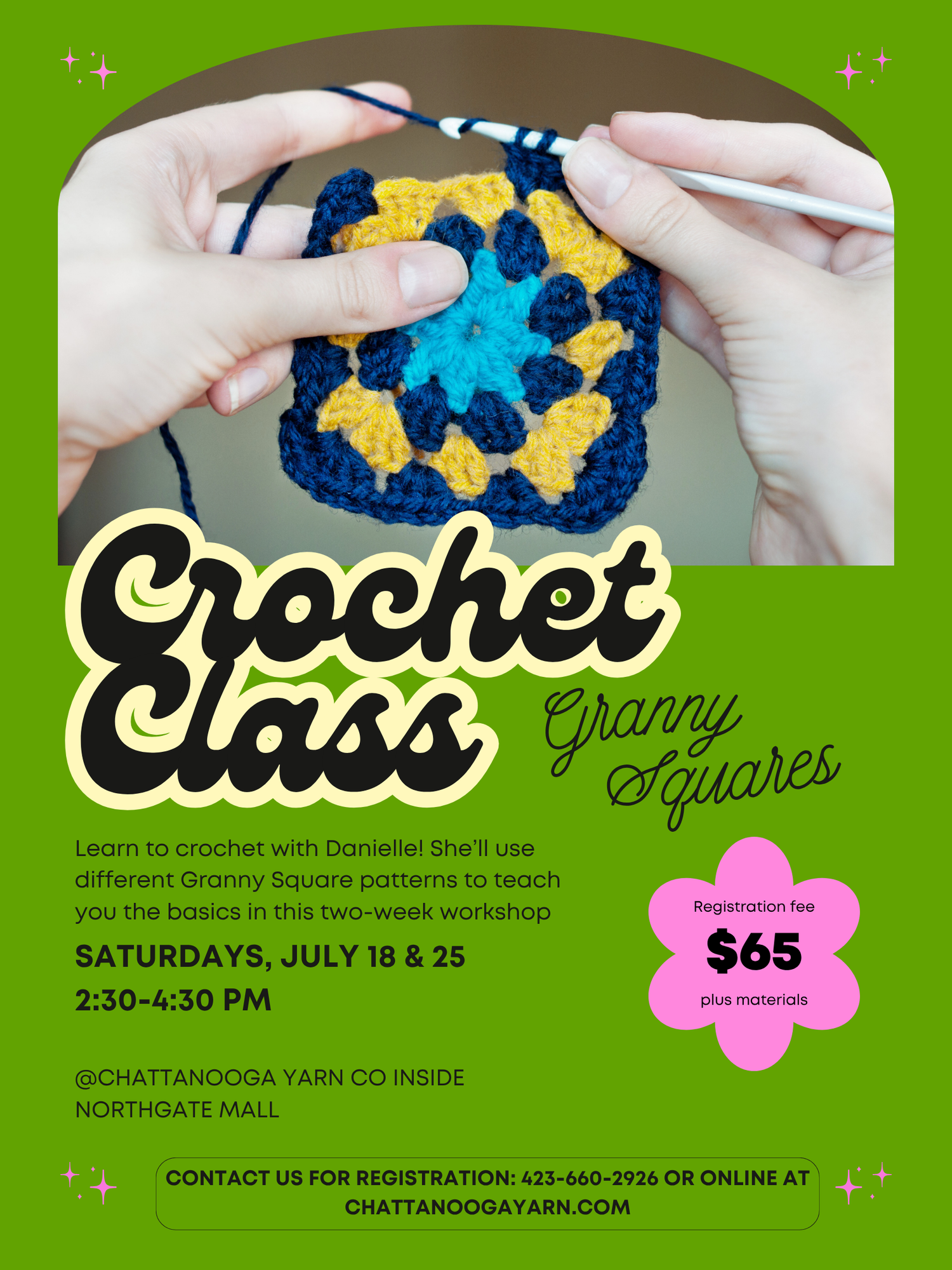 Beginning Crochet Granny Squares Class with Danielle Saturdays