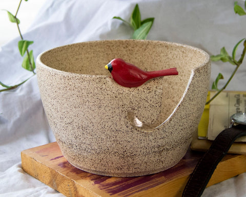 Handmade Birdie Ceramic Yarn Bowls