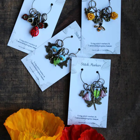 Garden Visitors Stitch Markers