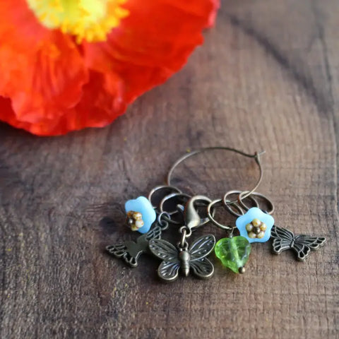 Garden Visitors Stitch Markers