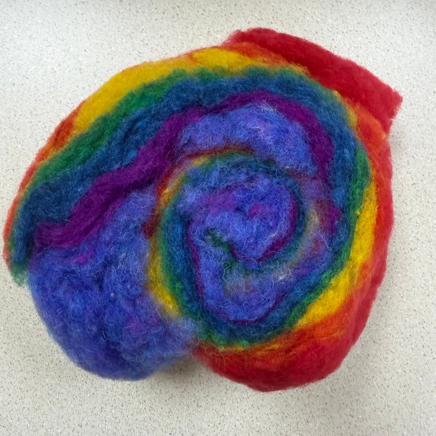 Rainbow Fleece for Felting 1 oz