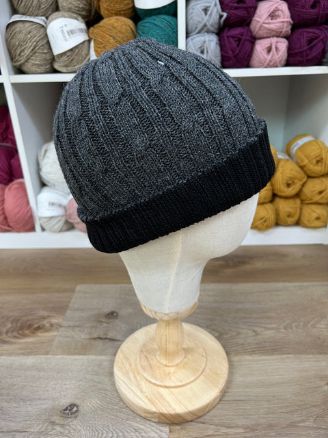 Reversible Alpaca Cable Knit Hats