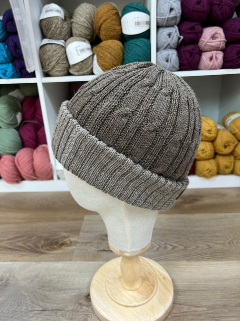 Reversible Alpaca Cable Knit Hats
