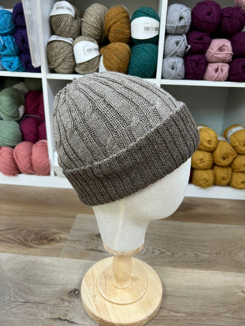Reversible Alpaca Cable Knit Hats