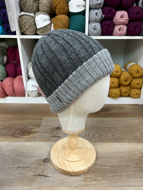 Reversible Alpaca Cable Knit Hats