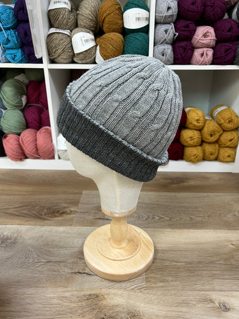Reversible Alpaca Cable Knit Hats