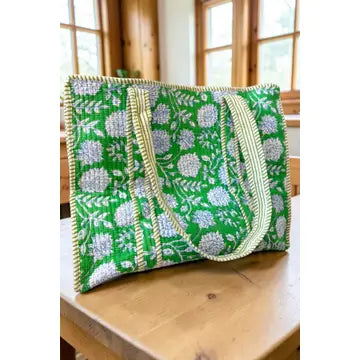 Quilted Cotton Floral Tote Bags
