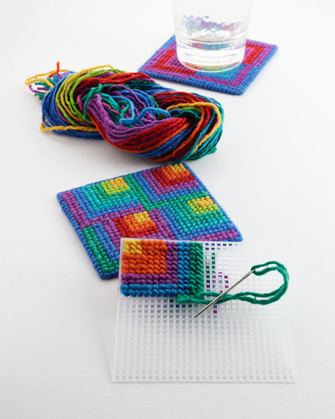 Needlepoint Coaster Kit by Friendly Loom
