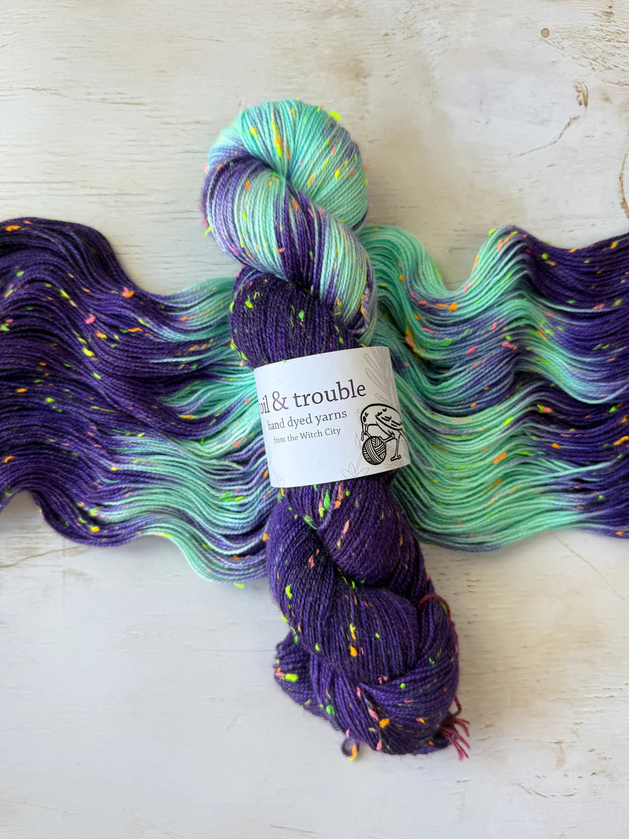 Toil & Trouble Confetti Neon Sock