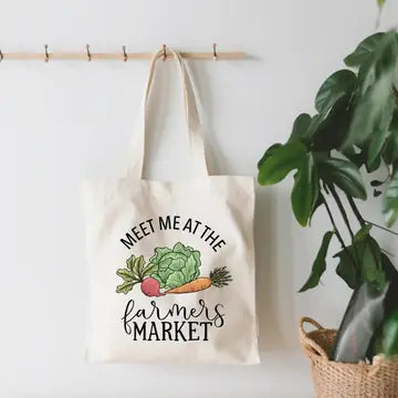 Meet Me At The Farmer's Market Canvas Tote Bag