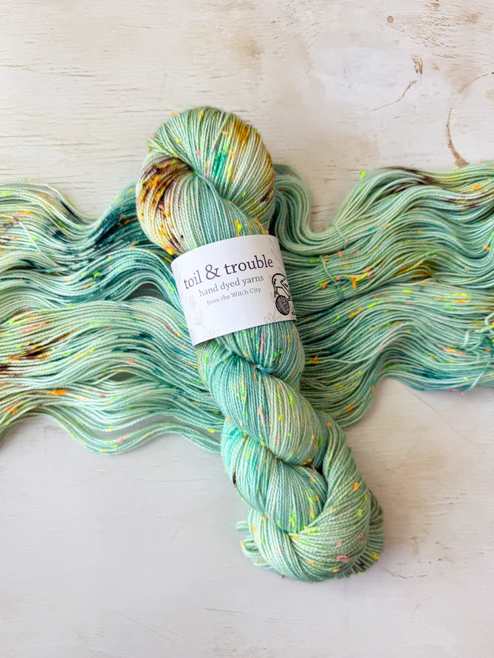 Toil & Trouble Confetti Neon Sock