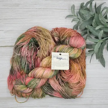 Wild Sage Wool Rosemary Shimmer Fingering Yarn
