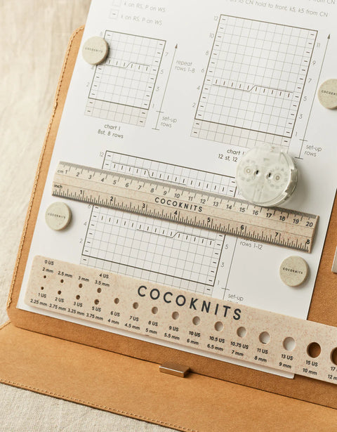Cocoknits Ruler and Needle Gauge set