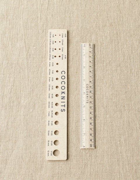 Cocoknits Ruler and Needle Gauge set