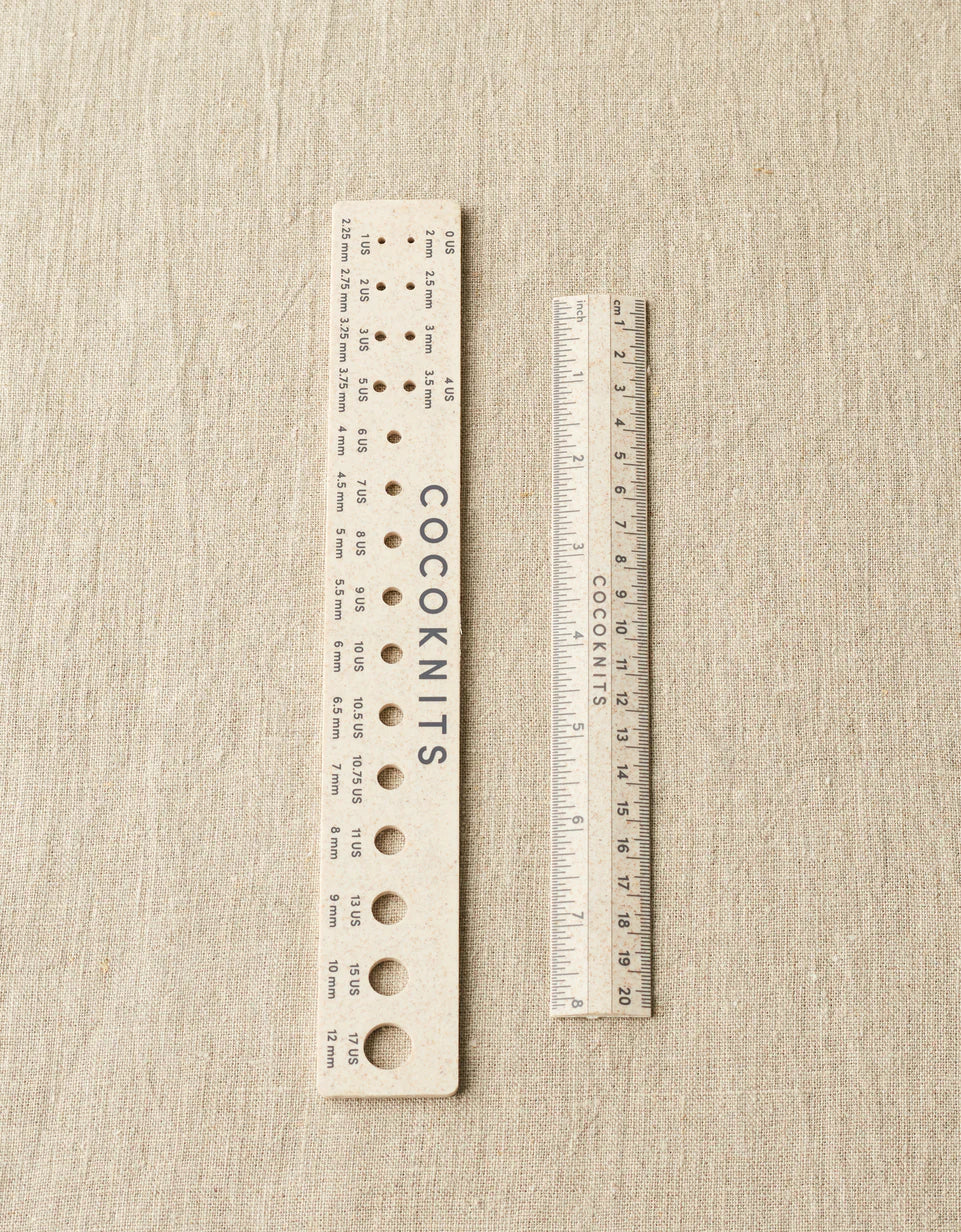 Cocoknits Ruler and Needle Gauge set