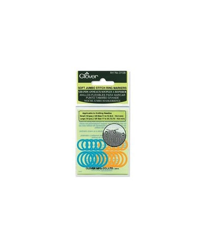 Clover Soft Jumbo Stitch Ring Markers 3108